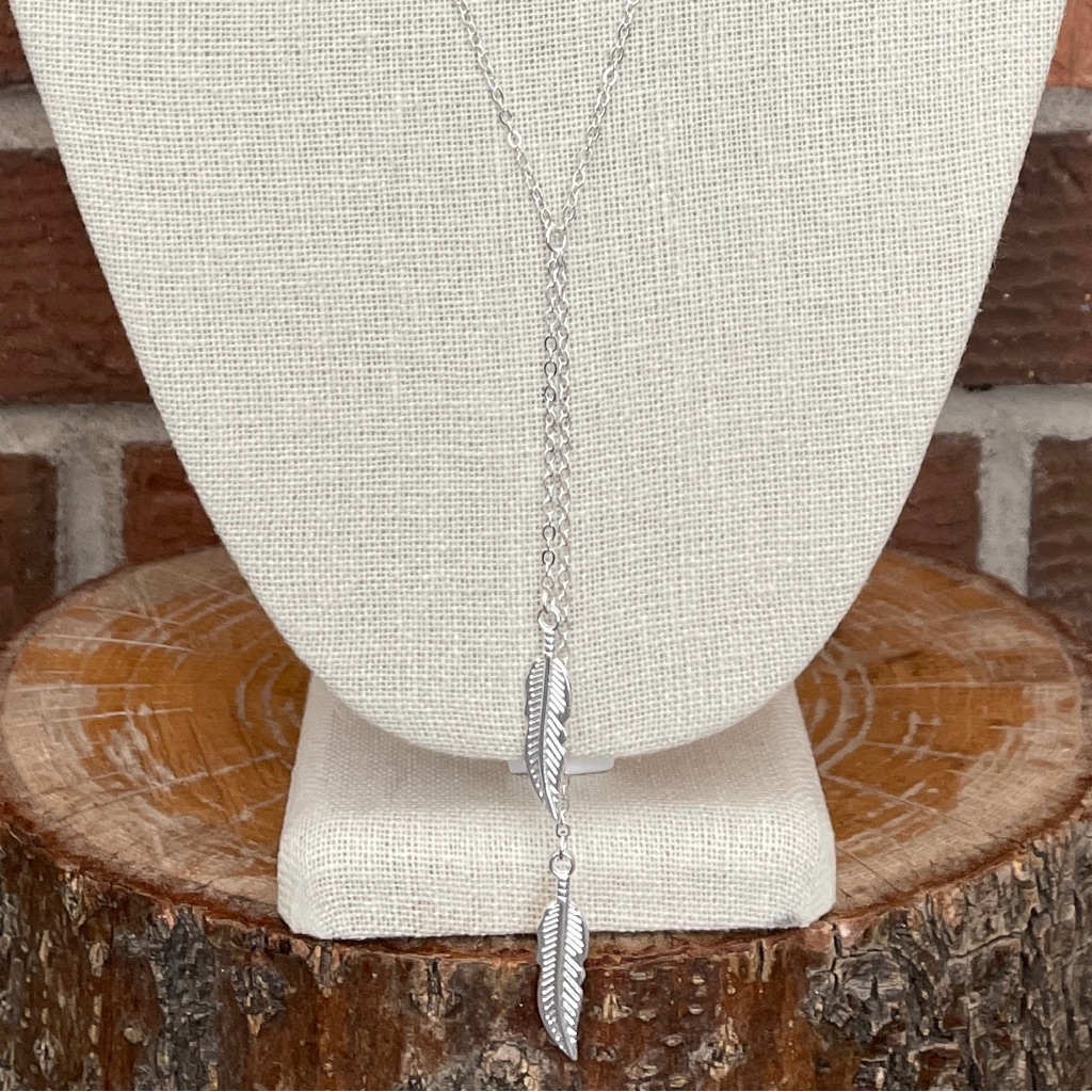 Feather Lariat Necklace